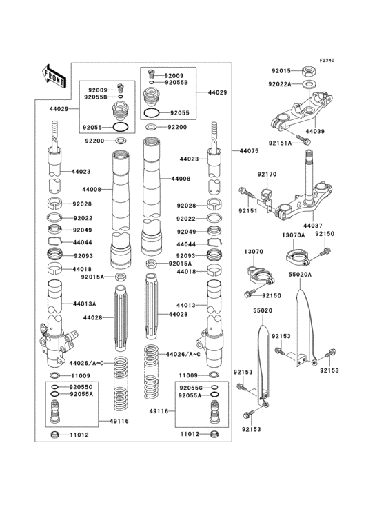 Front fork(1/2)(d6f)