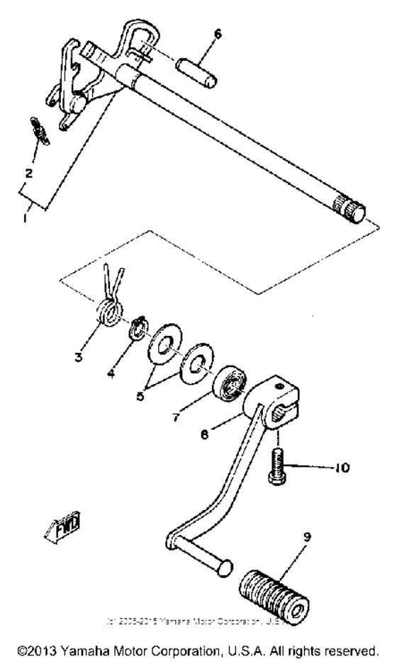 Shift shaft pedal