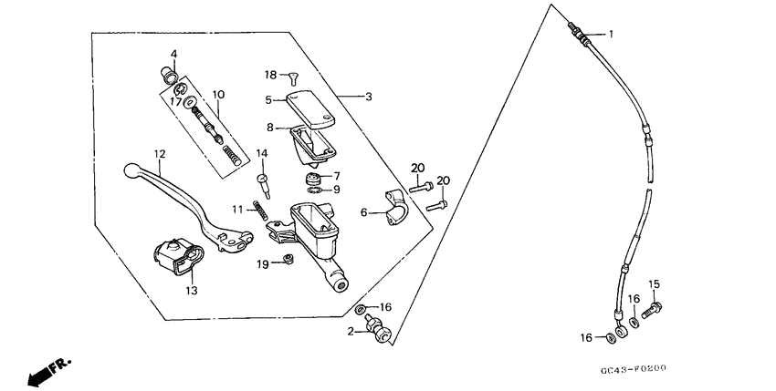Fr. brake master cylinder