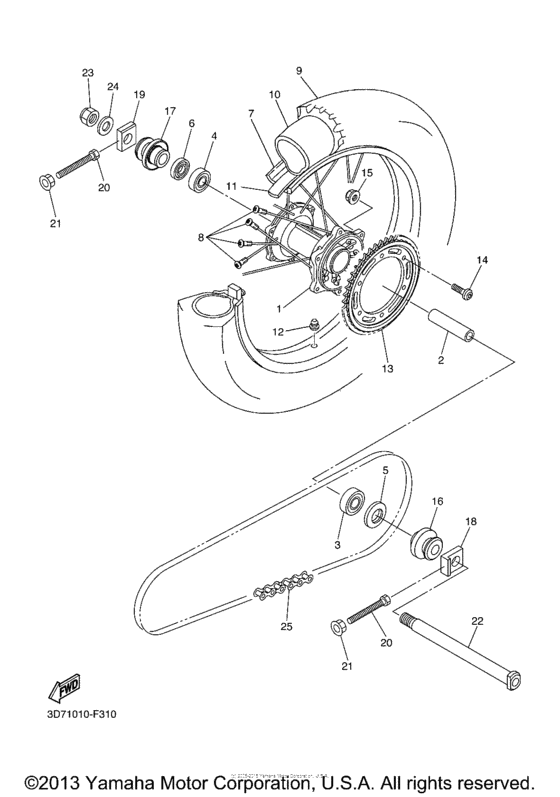 WR25RBCL Переднее колесо