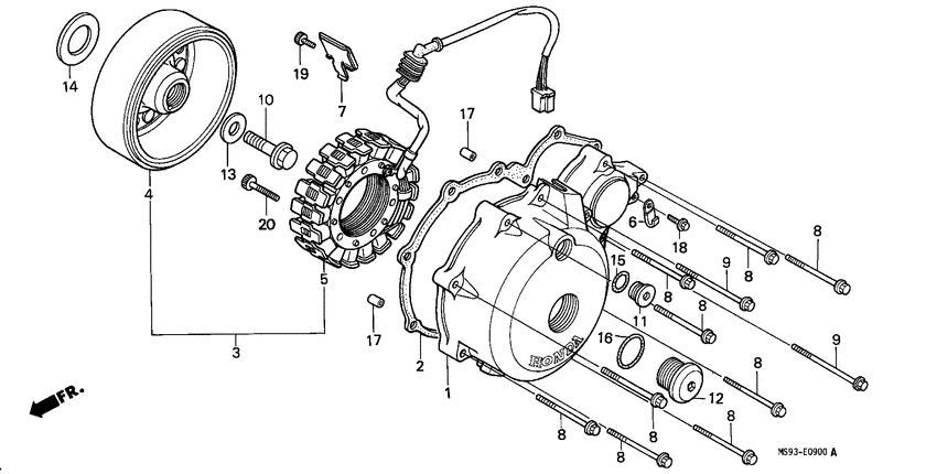 Left crankcase cover/ generator