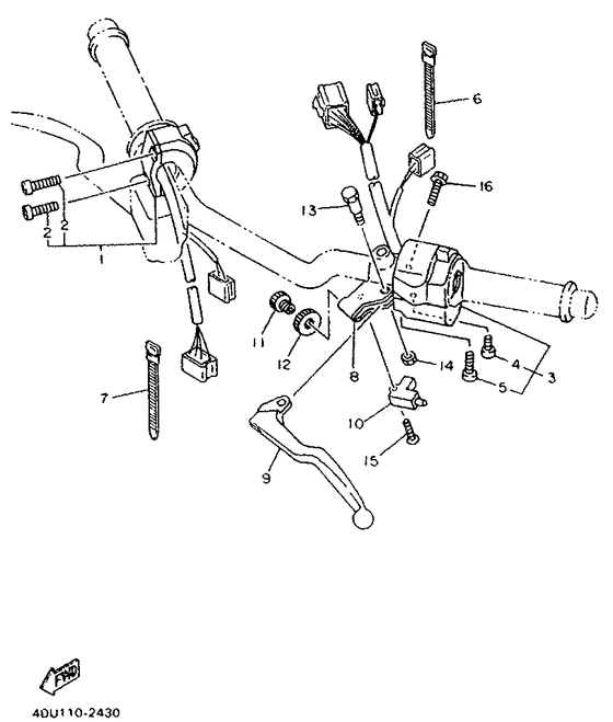 Handle switch. lever