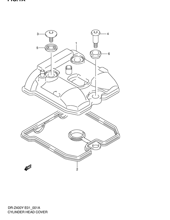 DR-Z400 Крышка головки цилиндров