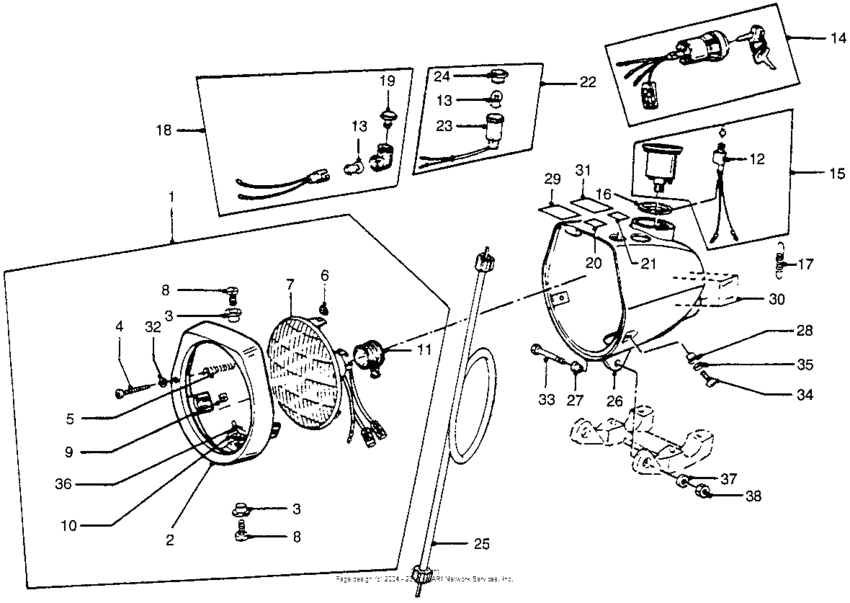 Headlight + speedometer