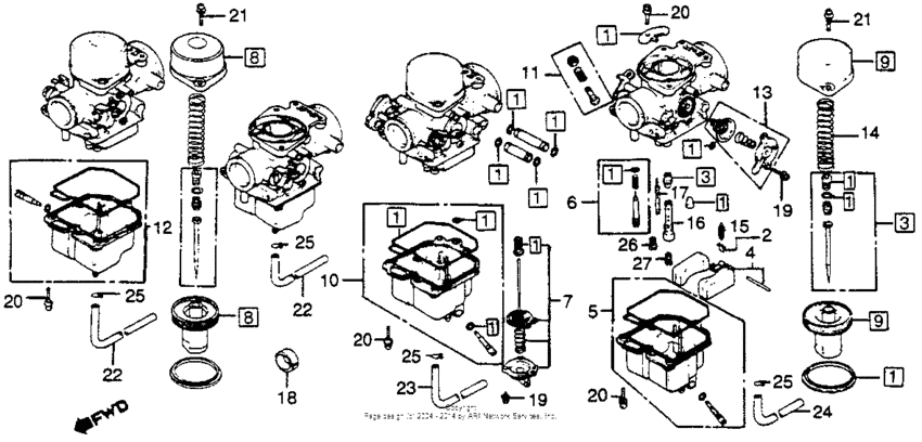 Carb. component parts