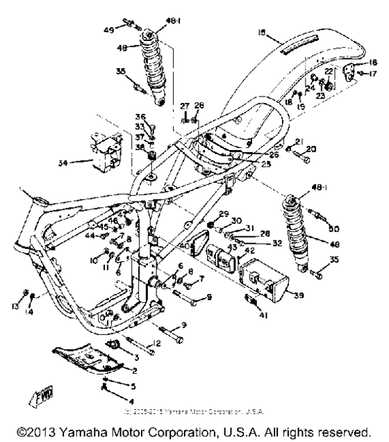 Frame - rear cushion - rear fender