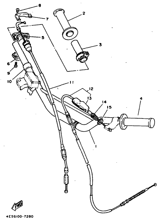 Steering handle. cable
