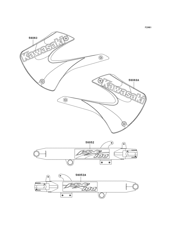 KX100 Decals(kx100-d1)