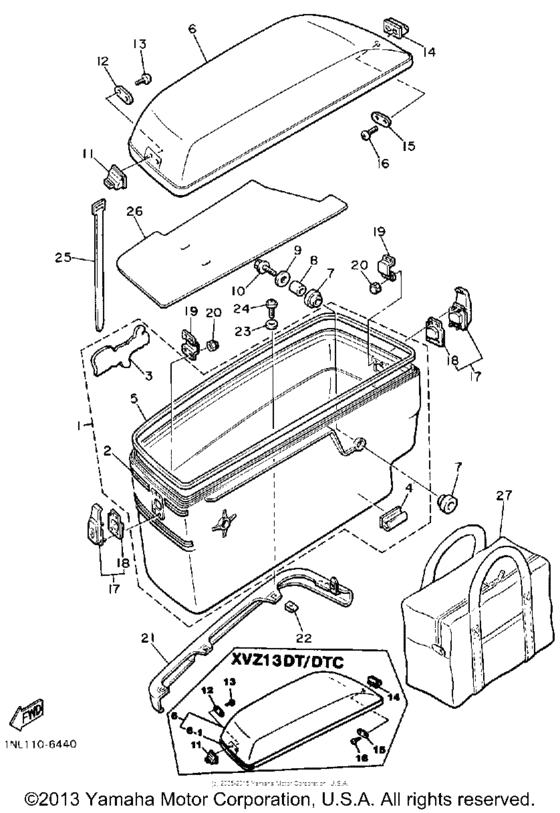 XVZ13DTC Боковые кофры