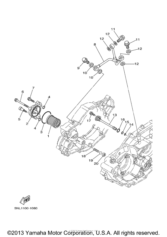 WR250F Масляный фильтр