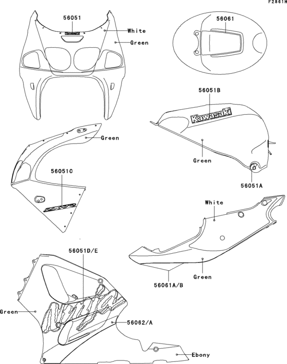 Decals(green)(zx750-p4)
