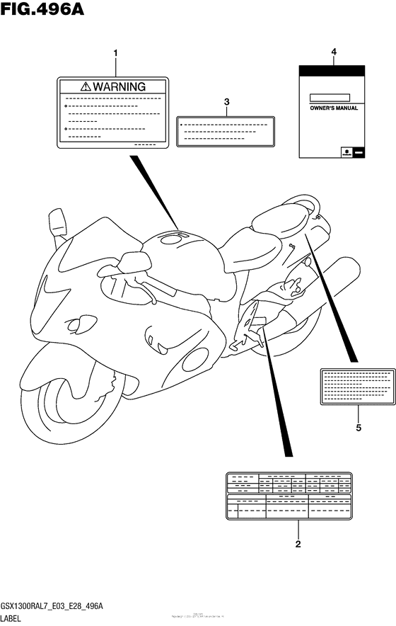GSX1300R (ABS) Label (Gsx1300Ral7 E03)