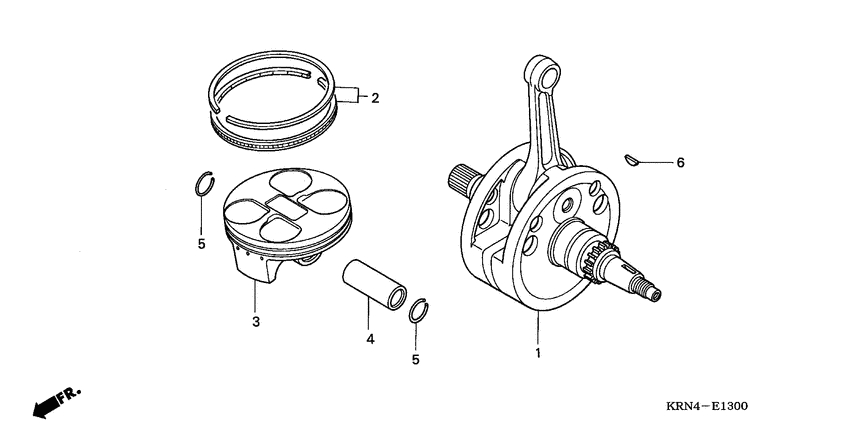 Crankshaft/piston