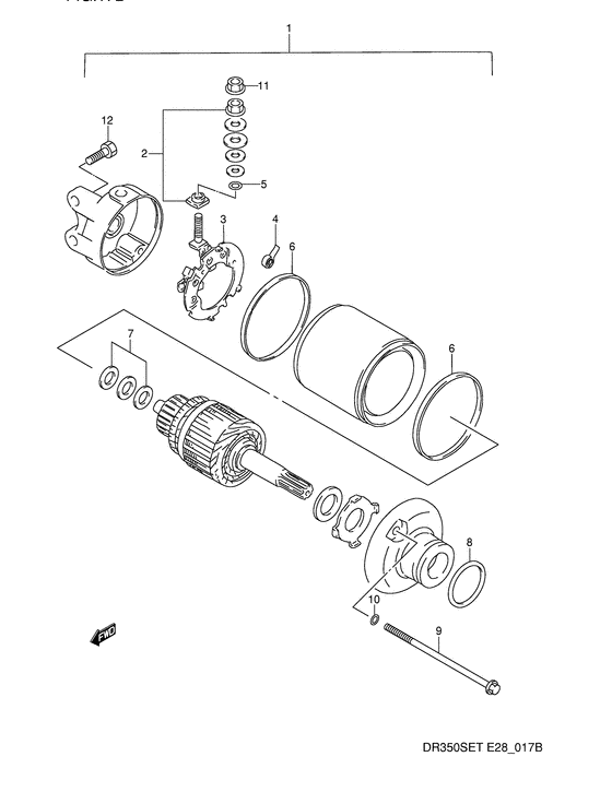 DR350 Стартерный мотор