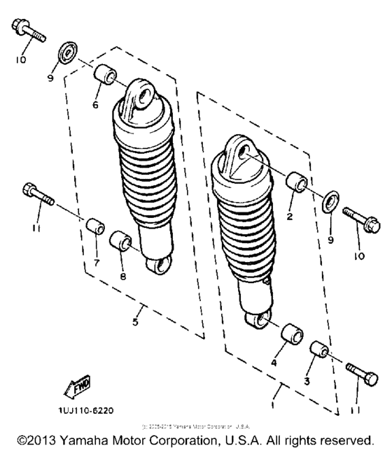 YX600TC Амортизаторы задние