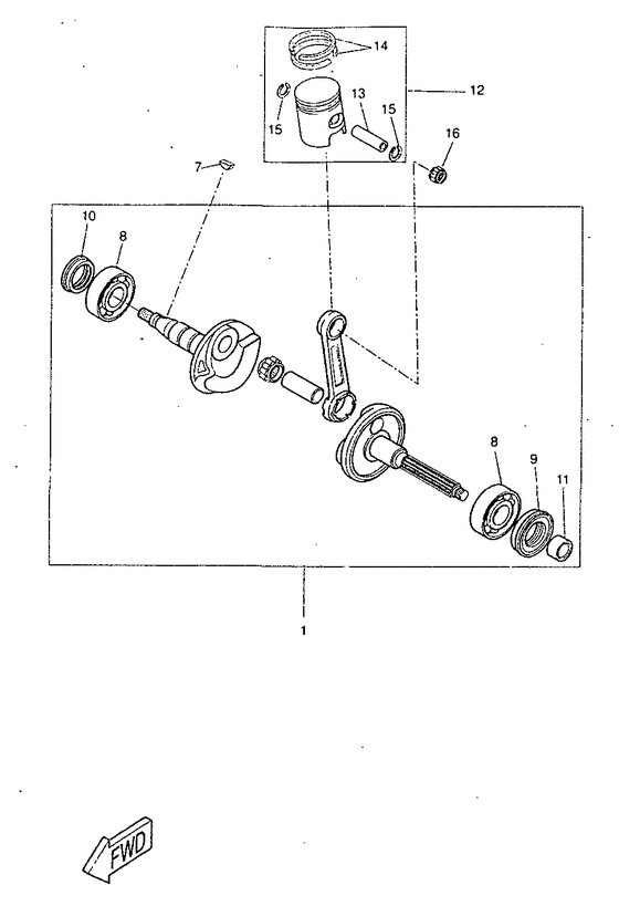 CW50RS Коленвал и поршень