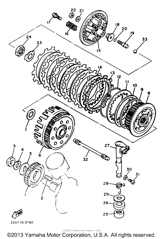 XV535TC Сцепление
