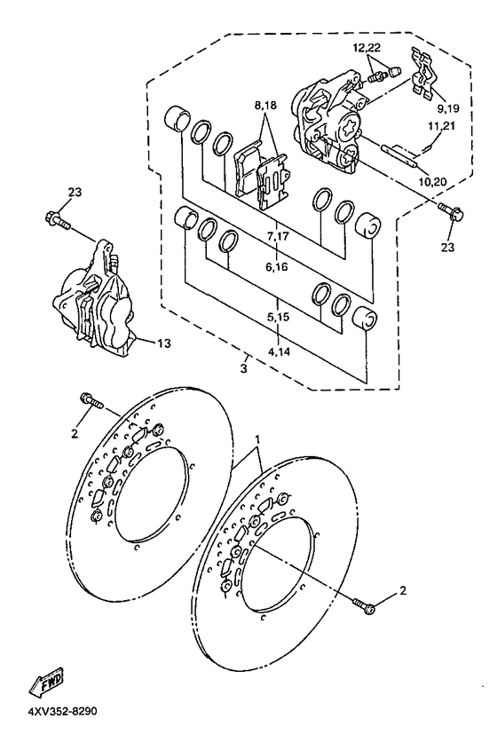 YZF-R1 Передний тормоз