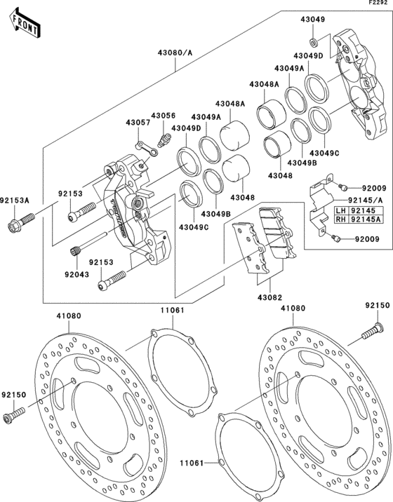 VN2000 Передний тормоз