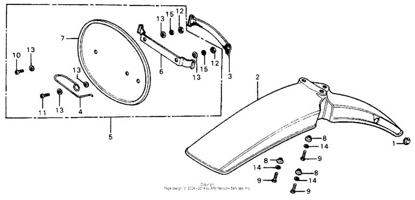 Front fender + number plate