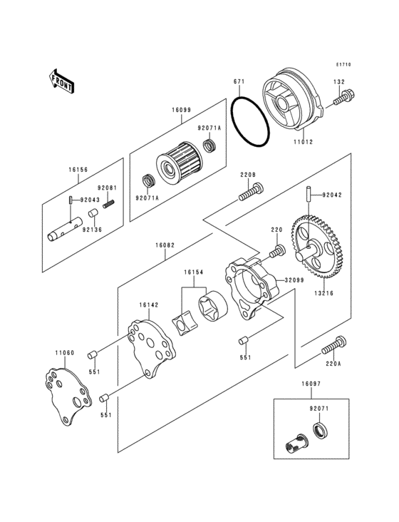 BJ250 Масляный насос