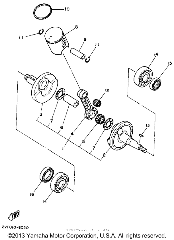 Crankshaft-piston