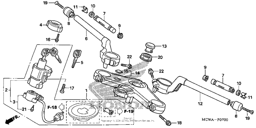 Handlebar + top bridge