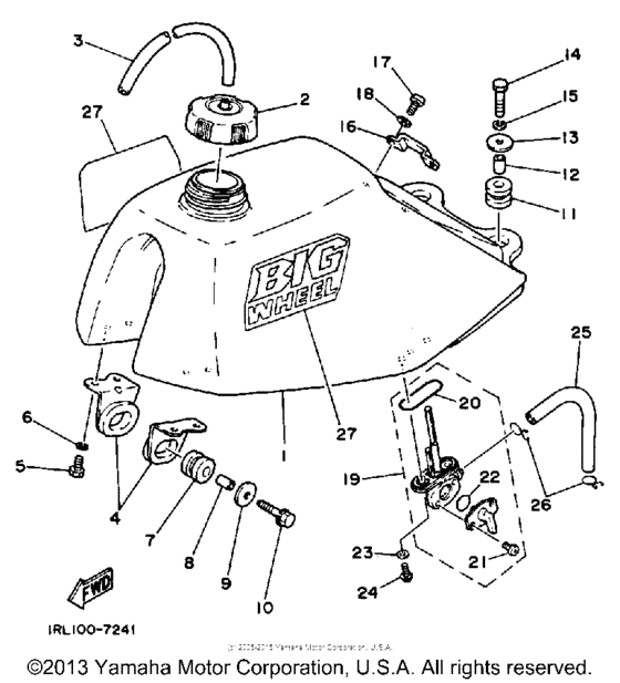 BW200EU Топливный бак