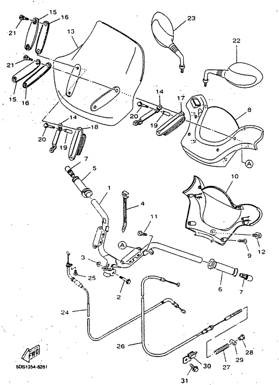 Steering handle. cable