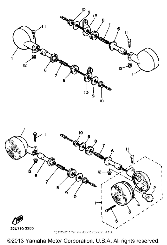 XV500K Поворотники
