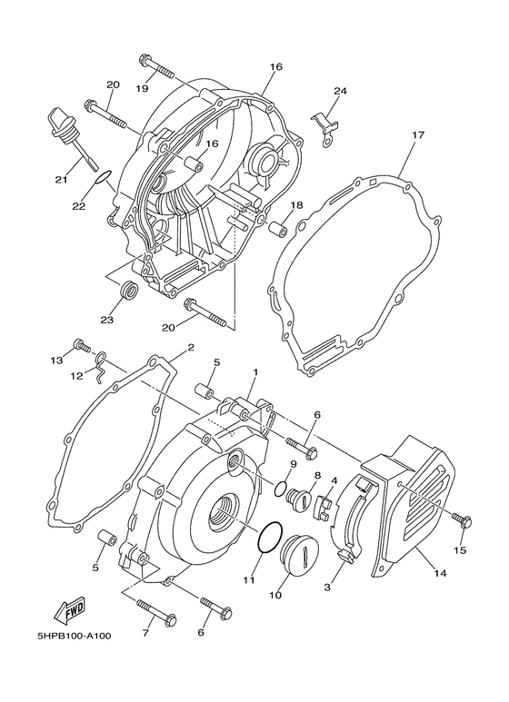  Крышка картера двигателя