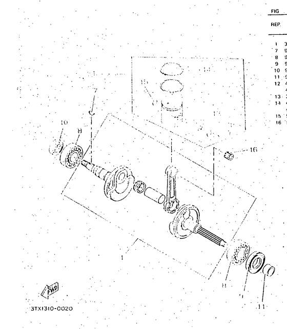 CW50 Коленчатый вал и поршни