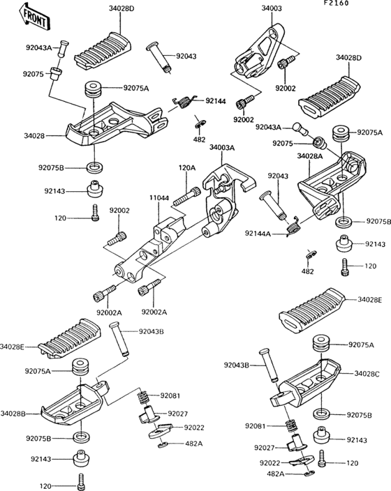 ZG1000 Подножки