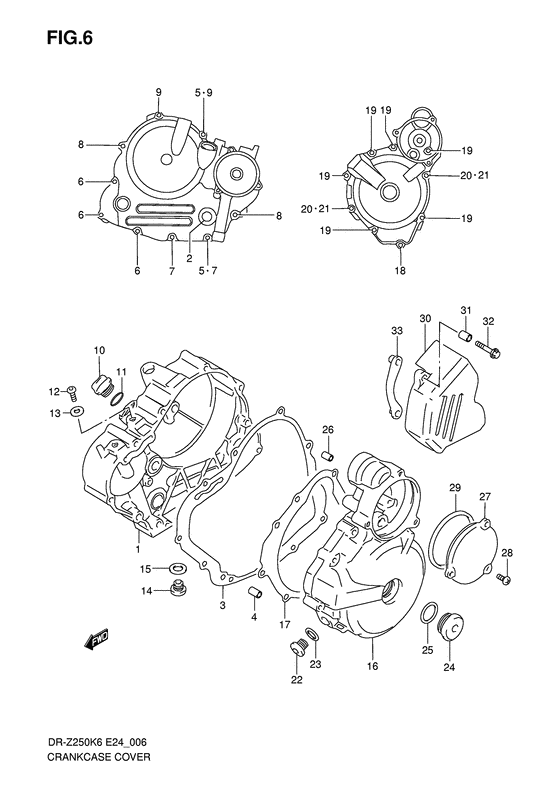 Crankcase cover ass`y  (v