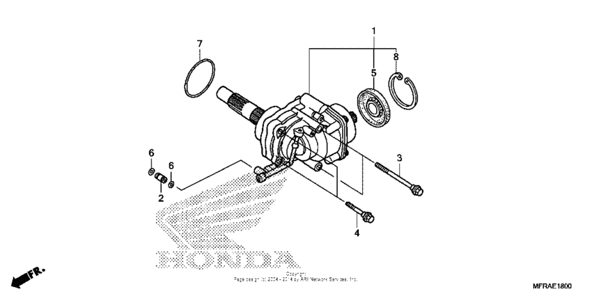 VT1300CS (ABS) Side gear case