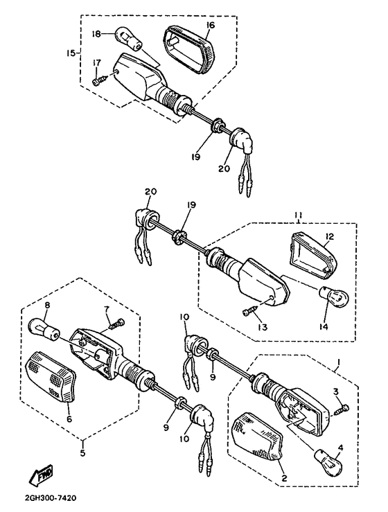 FZR1000 Поворотники