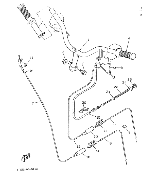 Steering handle. cable
