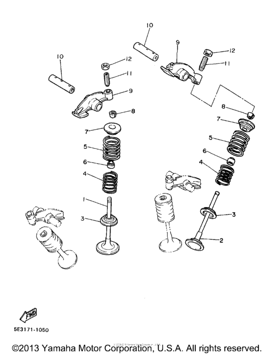 XV1100KC Клапана