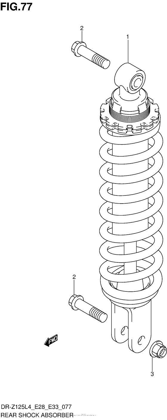 Rear Shock Absorber (Dr-Z125Ll4 E33)