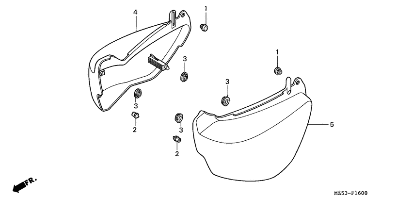 VF750CD Боковая крышка