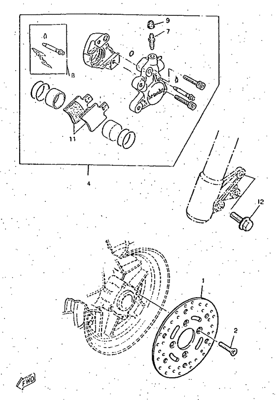 CW50RS Front brake. caliper