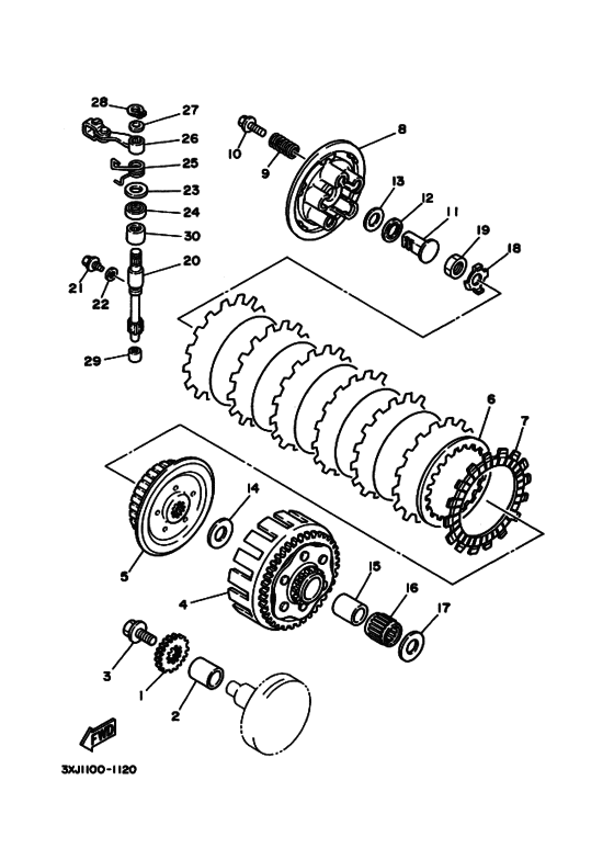 YZ125 YZ125B YZ125B1 Бендикс