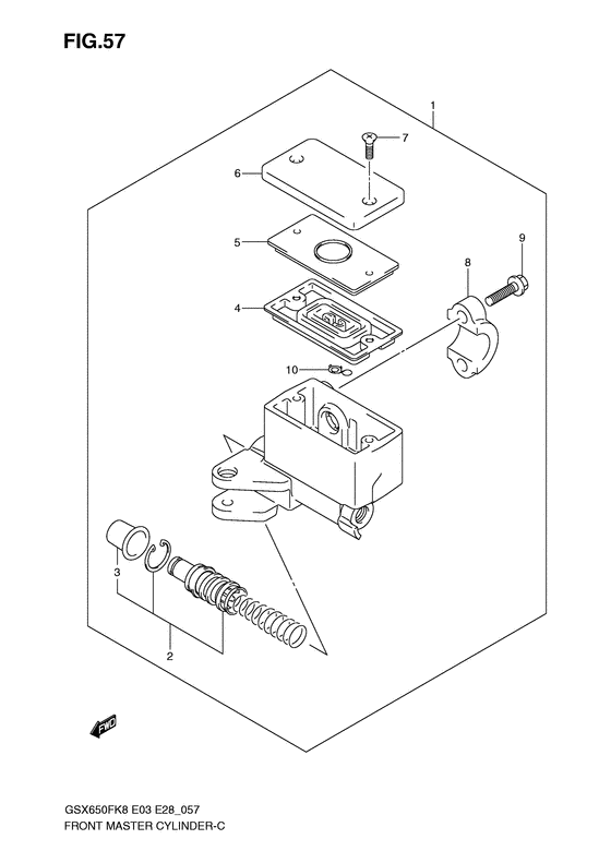 GSX650F Передний тормозной цилиндр