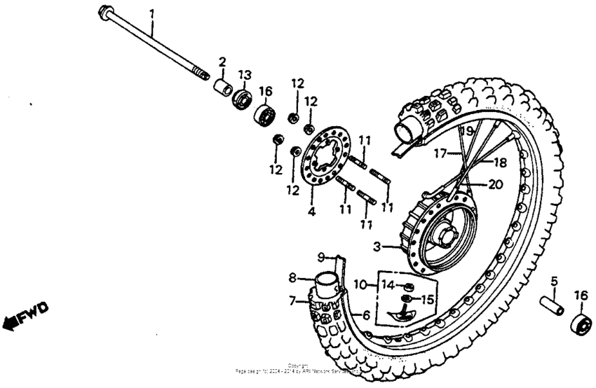 Front wheel 82