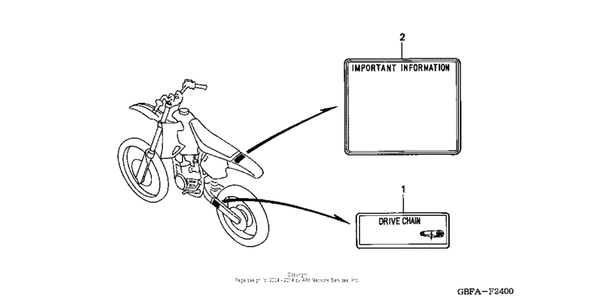 CR80RB Лейбл предостережения