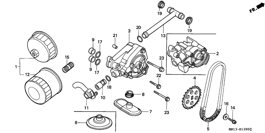 Oil filter/oil pump