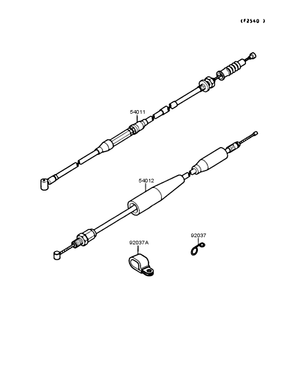 KX125 Тросы управления