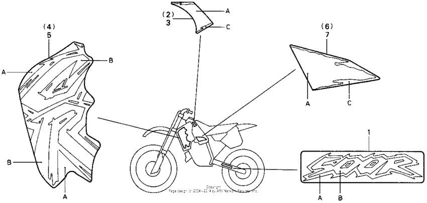 CR500R Наклейки