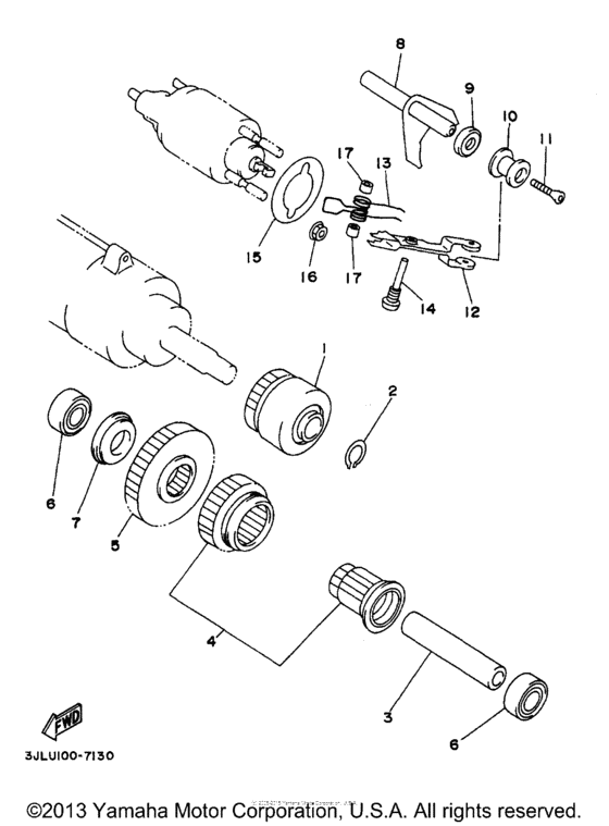 XV750JC1 Муфта стартера