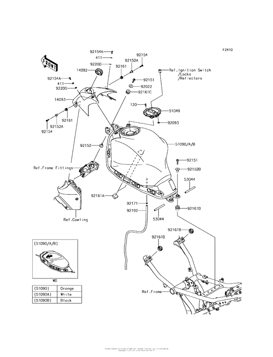 EX650 Топливный бак